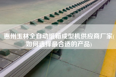 惠州玉林全自动纸箱成型机供应商厂家(如何选择z合适的产品)